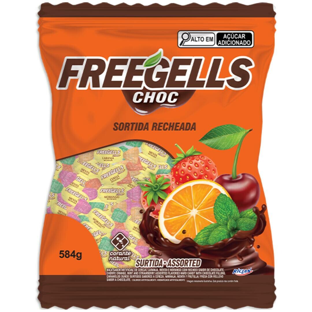 BALA FREEGELLS CHOC SORTIDA RECHEADA 584G