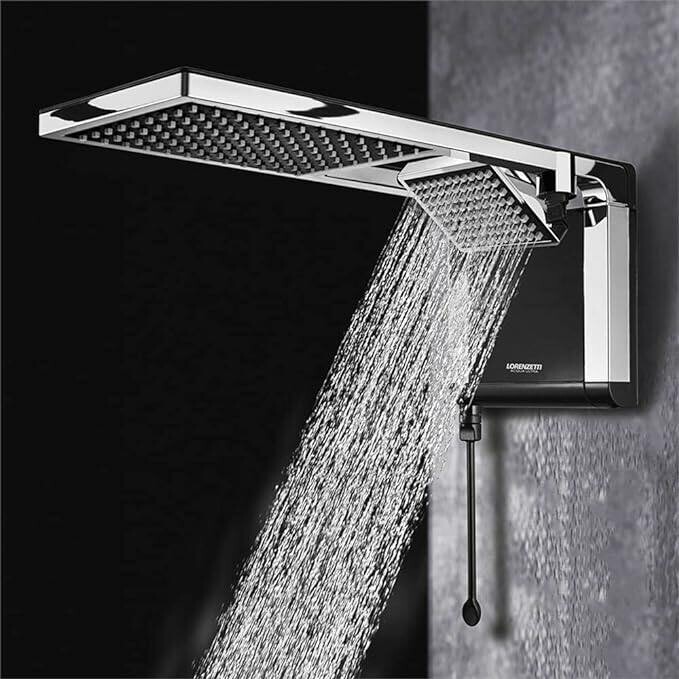 DUCHA ELETRONICA ACQUA DUO PRETO/CROMADA ULTRA 7800W LORENZETTI