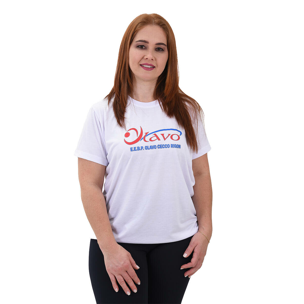 CAMISETA BRANCA ESCOLA E.B. P. OLAVO CECCO RIGON
