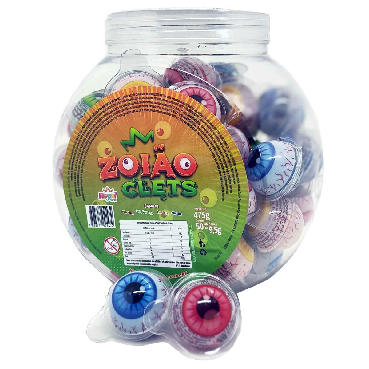 CHICLE ZOIAO CLETS 50X9,5G ROYAL TOYS