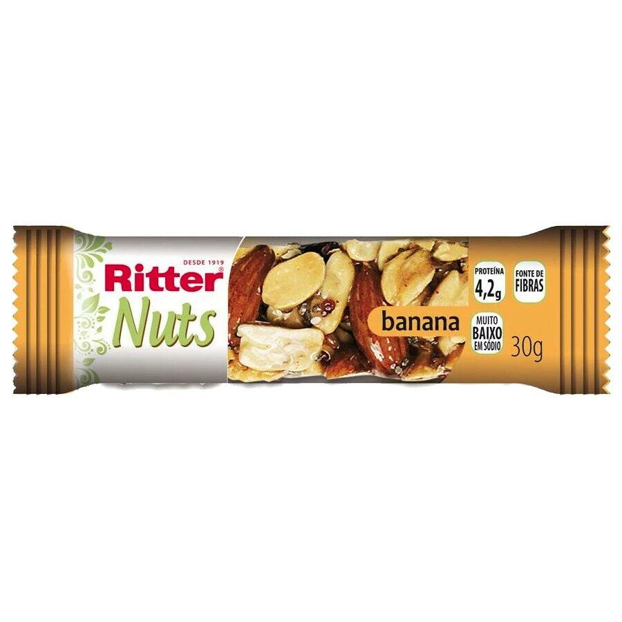 BARRA NUTS 12X30G BANANA RITTER