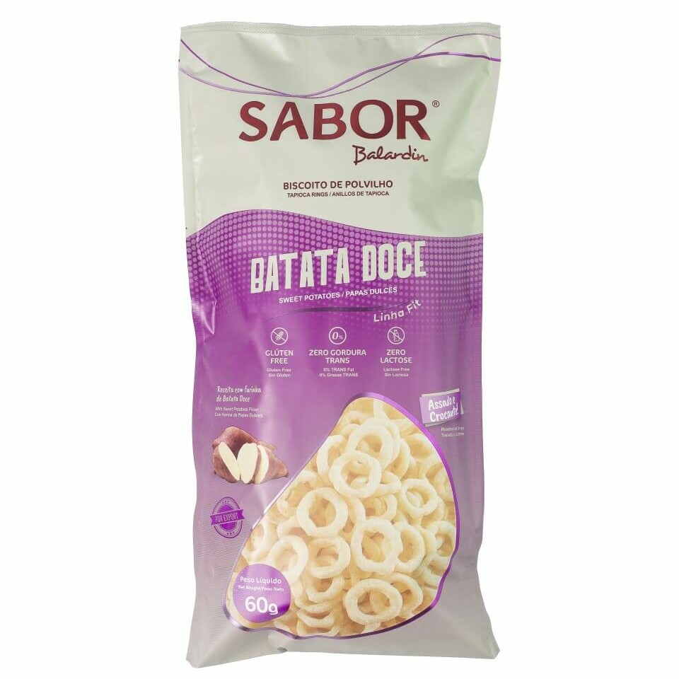 BISC. POLVILHO 60G FIT BATATA DOCE