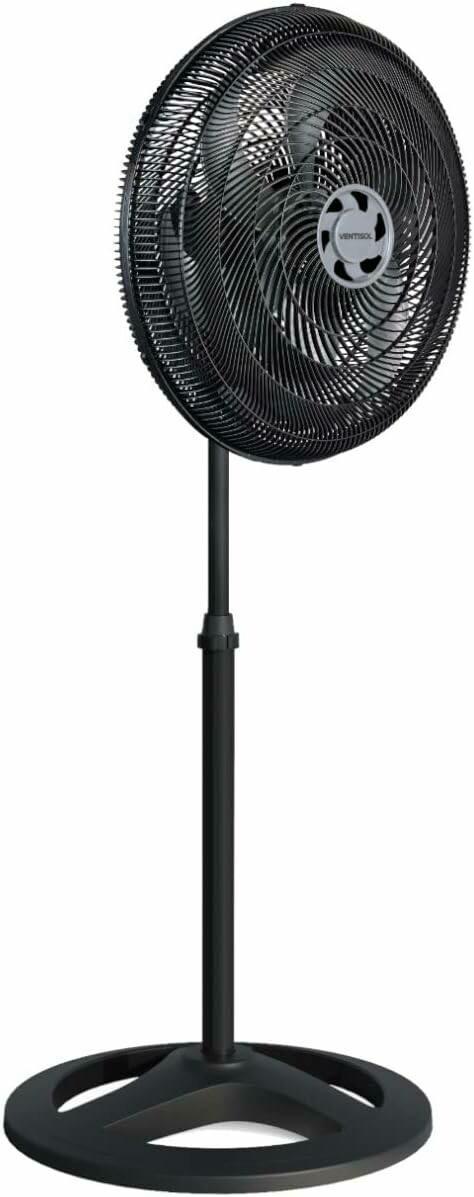 VENTILADOR OSCILANTE COLUNA TURBO 6 PAS 50CM PRETO VENTISOL