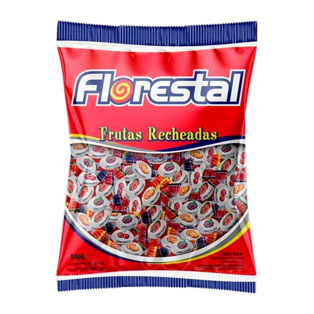 BALA RECHEADA 500G DE FRUTAS FLORESTAL