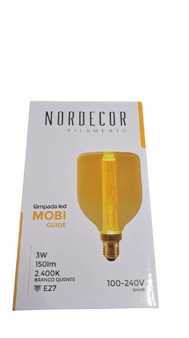 LÂMPADA LED FILAMENTO GUIDE MOBI 3W E-27 2400K NORDECOR