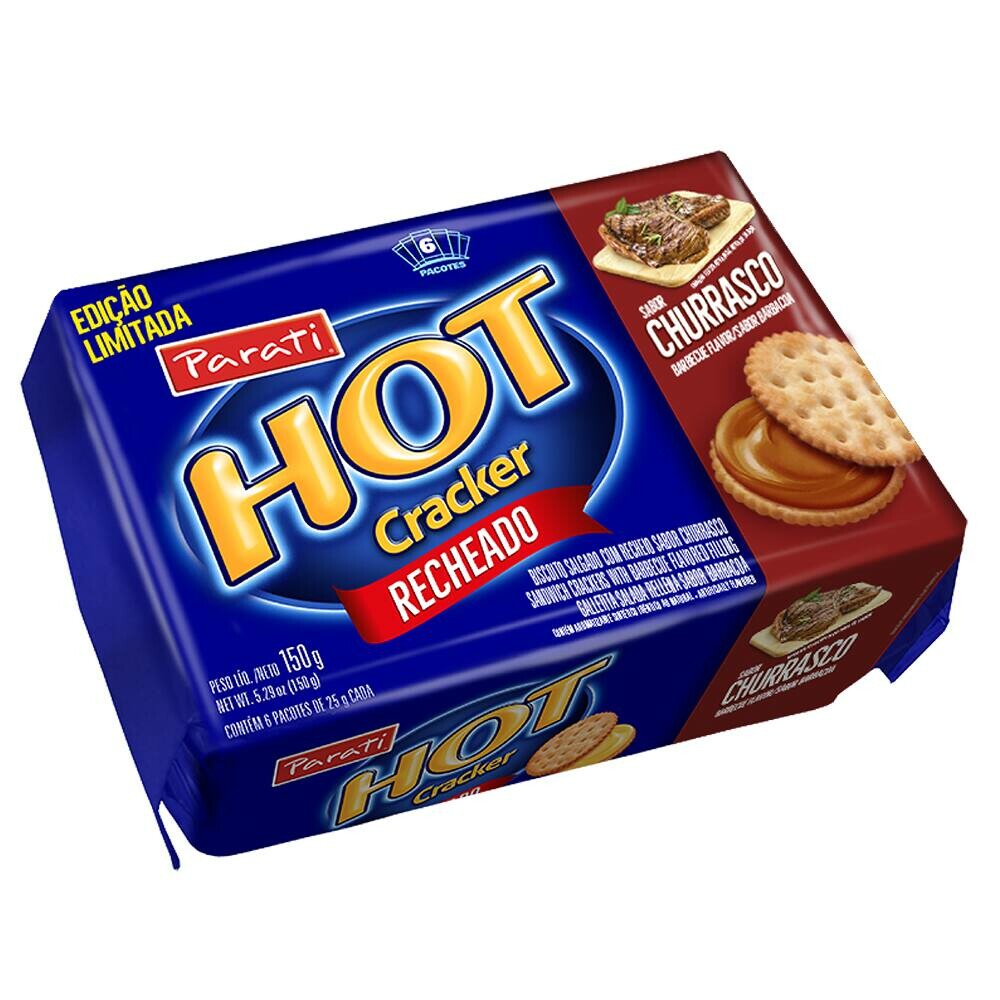 BISC. HOT CRACKER CHURRASCO 150G PARATI
