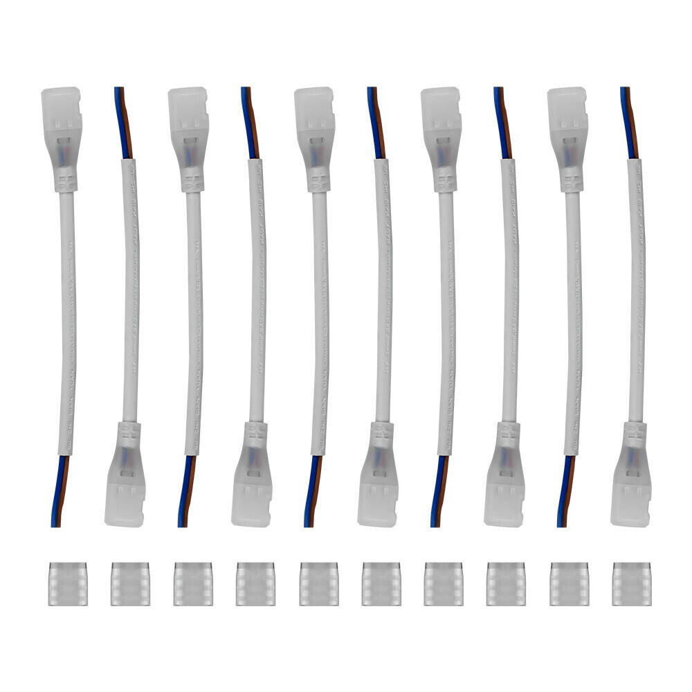 KIT 10 PC CABO DE INST + 10 PC TERMINAL DE PROTECAO P/FITA DE LED DIRETA IP65