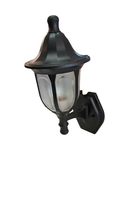 ARANDELA 1 LAMPADA COM SUPORTE INFERIOR PRETA IMBUIA REF. 8428