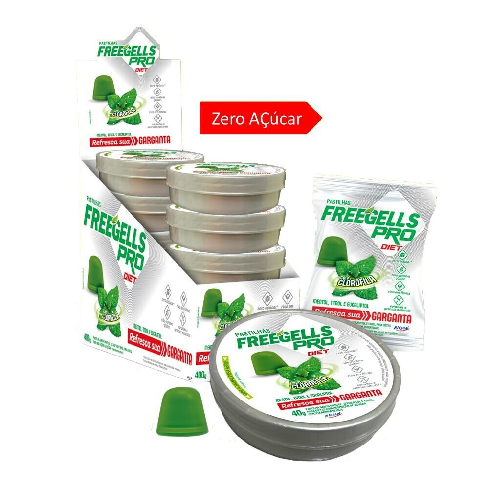PASTILHA FREEGELLS PRO DIET EUCALIPTO 10X40G