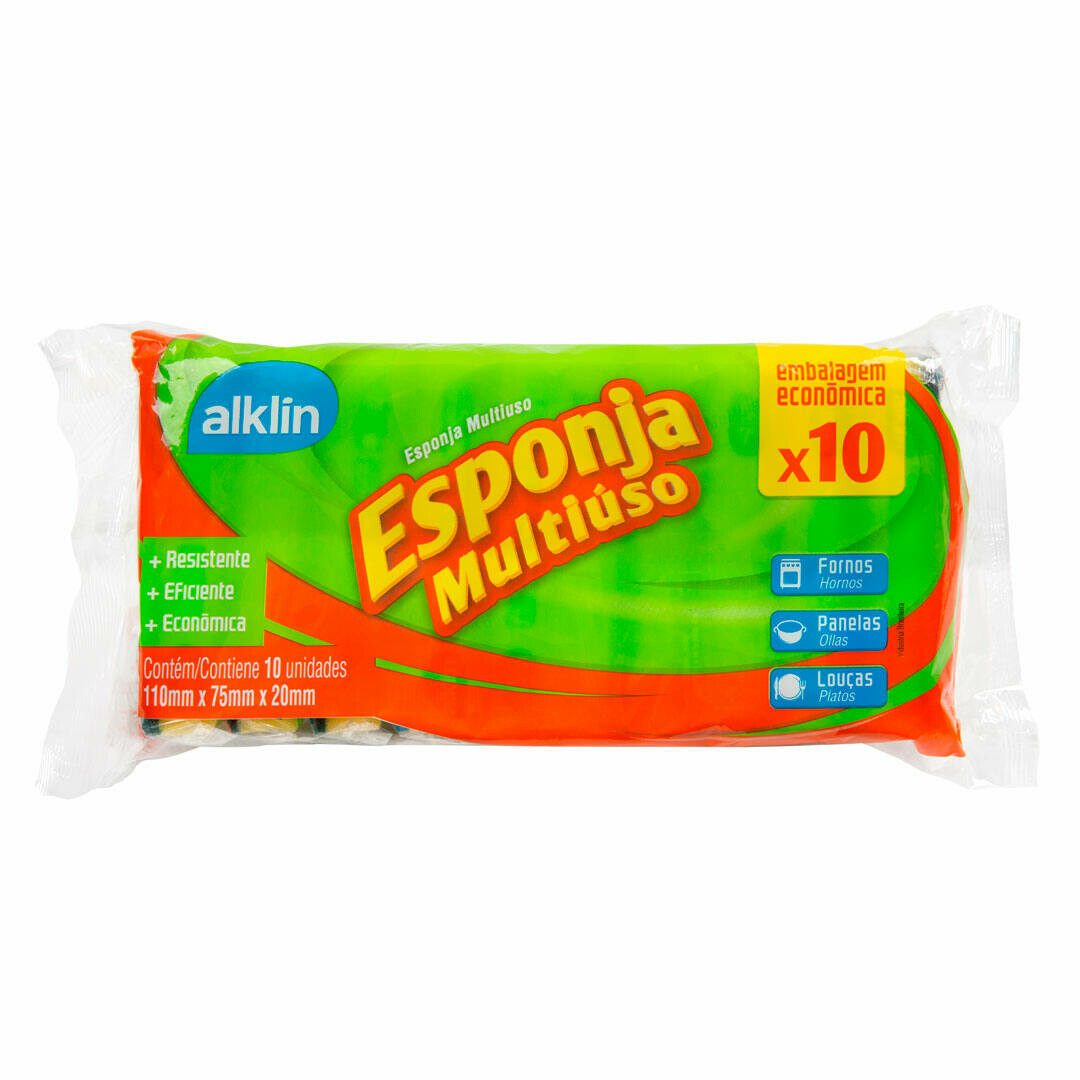 Esponja Multiuso C/10 Unidades Alklin