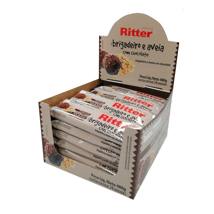 BARRA CEREAL BRIGADEIRO E AVEIA 24X20G RITTER