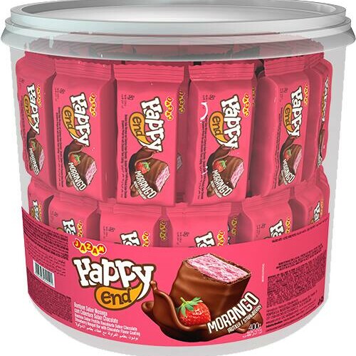 BOMBOM HAPPY 400G (50X8G) MORANGO POTE JAZAM