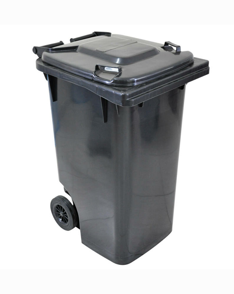 Lixeira com Roda 240L Bralimpia Preta