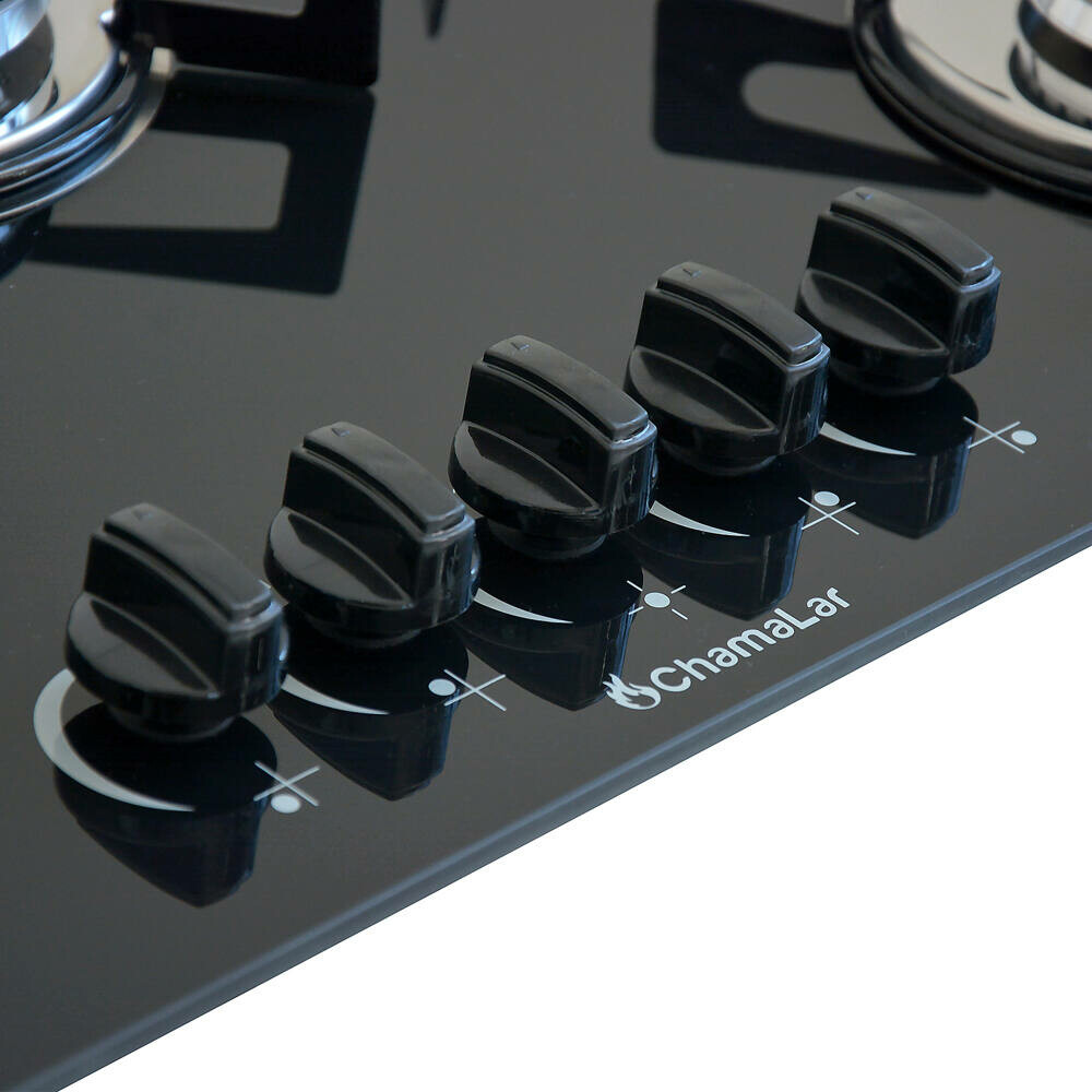 Anafe Premium 5 hornallas Negro Triple Llama 2