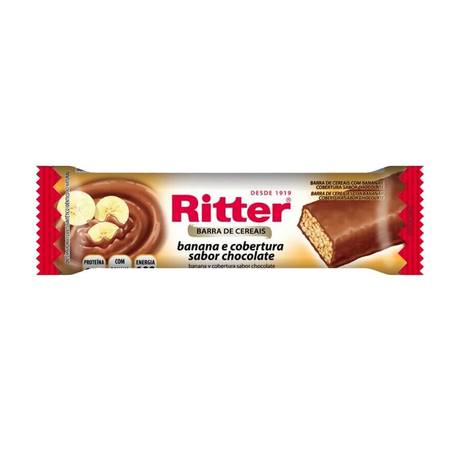 BARRA CEREAL BANANA C/CHOC. 24X25G RITTER