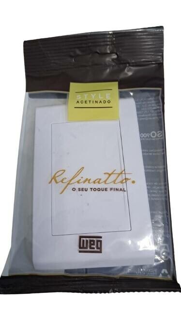 PLACA CEGA 4X2 REFINATTO STYLE ACETINATO BRANCO/BRA 14106749