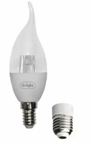 LED ENCE C35 CLARA CHAMA LONGA 4W 240 3000K E14 AUTOVOLT C/ ADAP. E27 - BLISTER UNICO