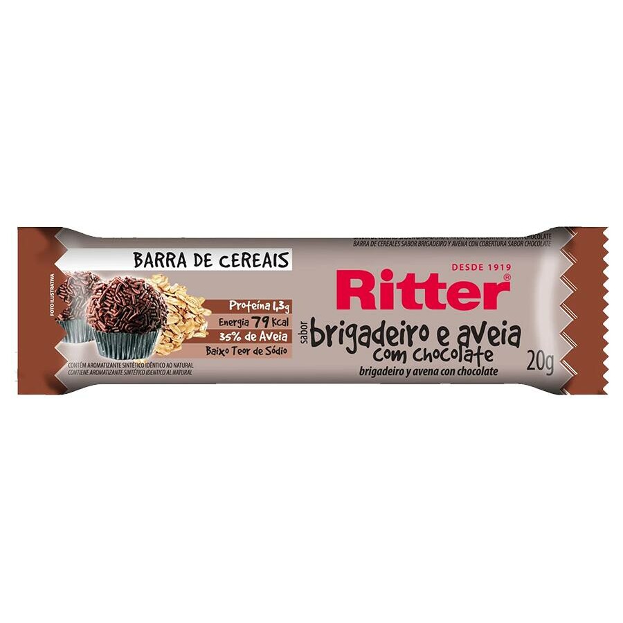 BARRA CEREAL BRIGADEIRO E AVEIA 24X20G RITTER