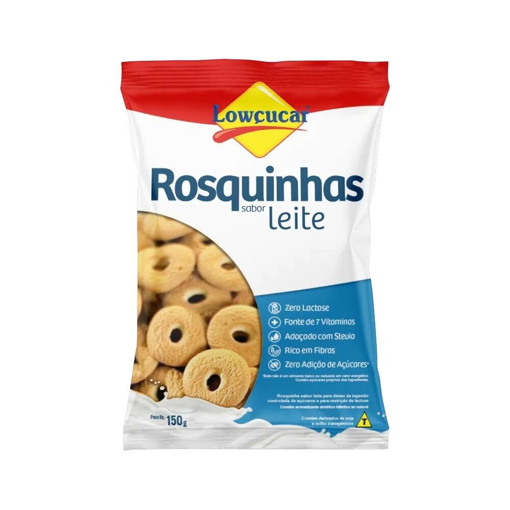 BISC. ROSQUINHA ZERO 150G LEITE LOWCUCAR
