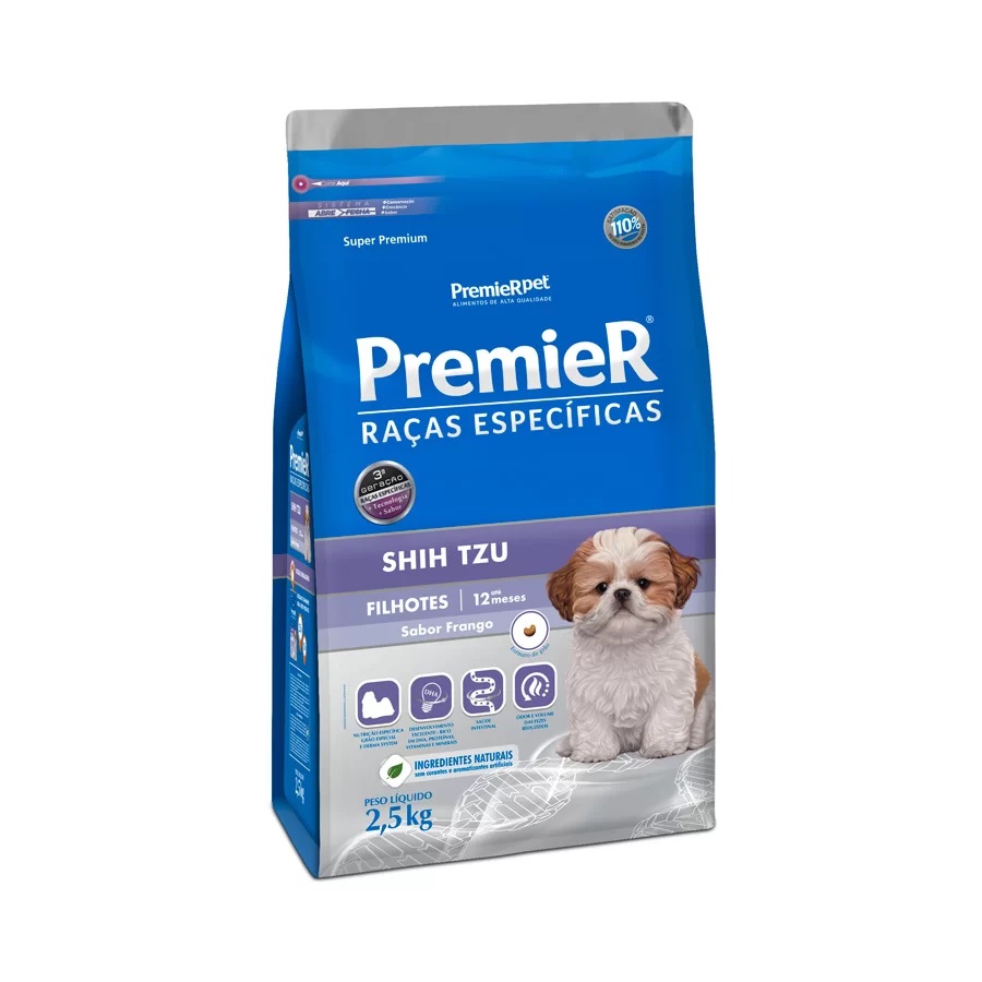 RAÇÃO PREMIER RAÇAS ESPECÍFICAS SHIH TZU FILHOTES 2,5KG