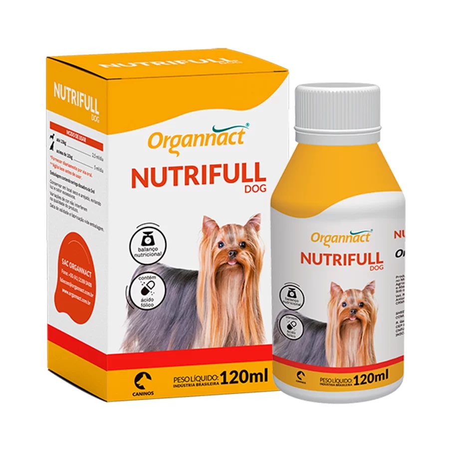 SUPLEMENTO ORGANNACT NUTRIFULL DOG PARA CÃES 120ML