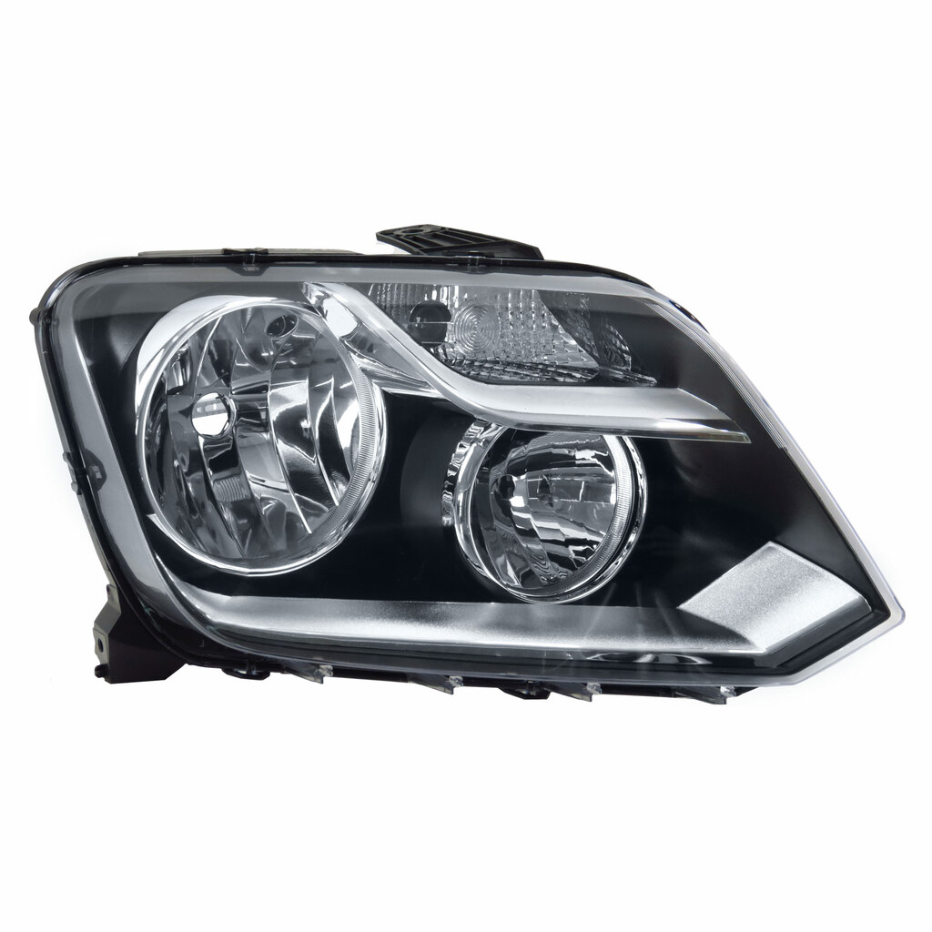 FAROL AMAROK 2010 A 2018 FOCO DUPLO DIREITO MASCARA NEGRA (MANUAL)