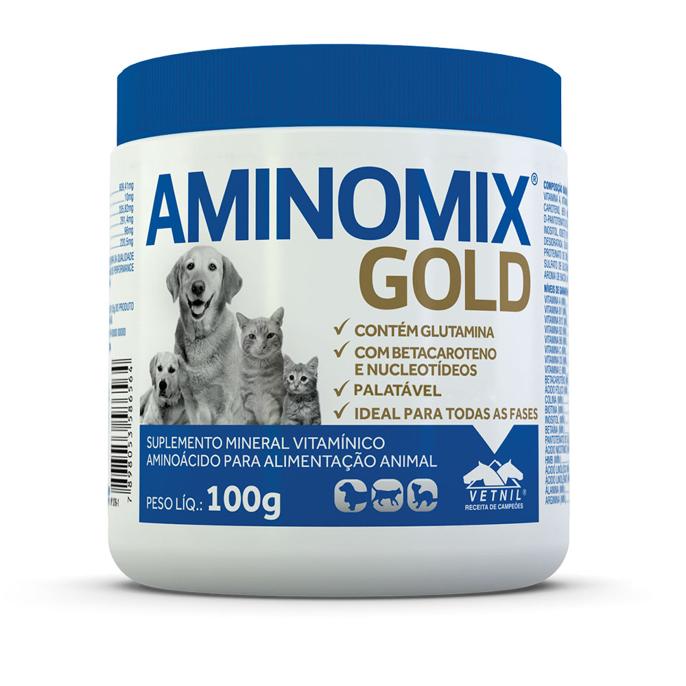 AMINOMIX GOLD SUPLEMENTO VITAMINICO MINERAL AMINOACIDO 100G