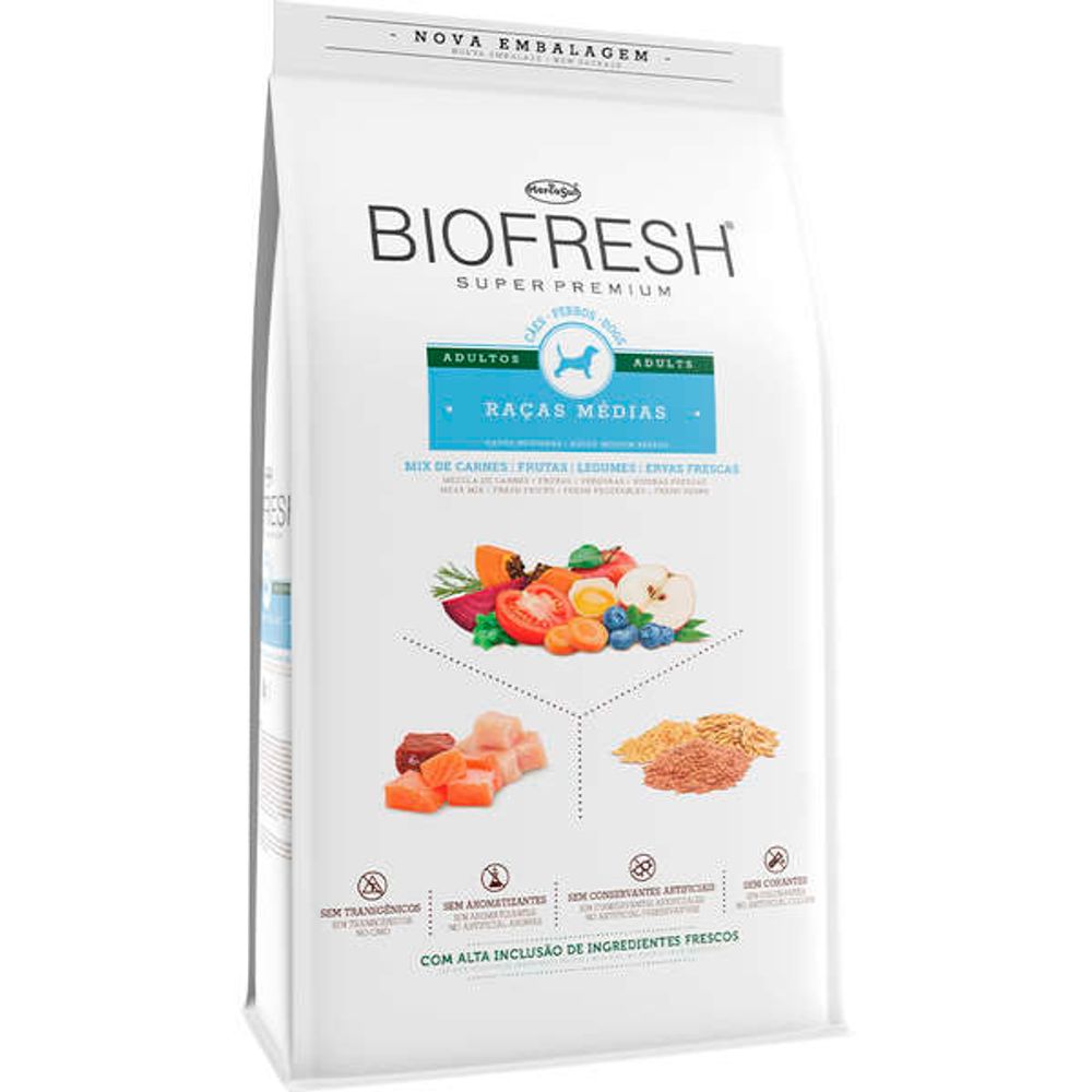 10KG RACAO BIOFRESH ADULTOS RACAS MEDIAS